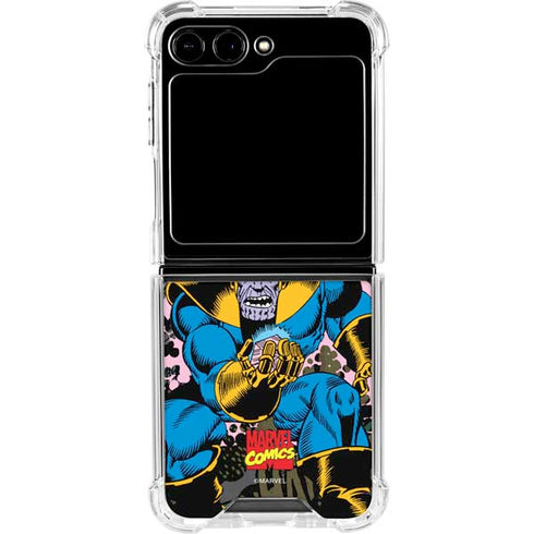 Marvel Classic Comics Thanos Galaxy Z Flip6 Clear Case